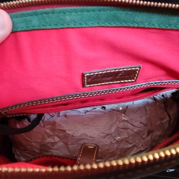 Dooney & Burke Pearly Python Embossed Leather Domed Buckled Satchel - Picture 5 of 5